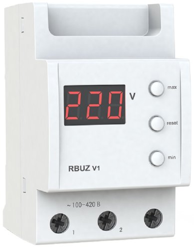 Вольтметр однофазный цифровой на DIN-рейку Rbuz V1 420В фото Вольтметр однофазный цифровой на DIN-рейку Rbuz V1 420В картинка